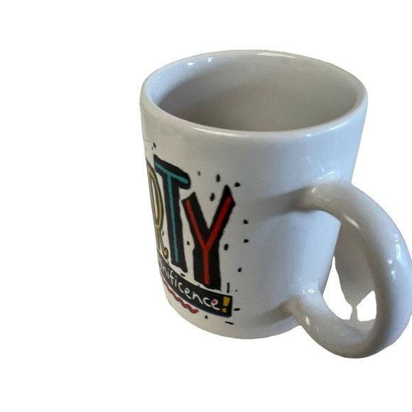 Vintage Amscan Forty Years of Magnificence Coffee Mug Cup White 1995 - Picture 4 of 16